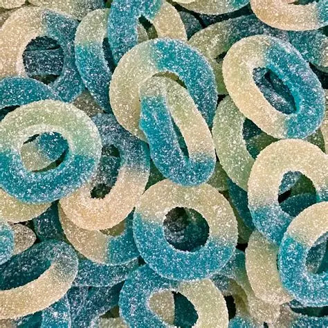 Anneaux framboise sucrés -100 grammes
