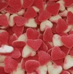 Coeurs fraise sucrés -100 grammes