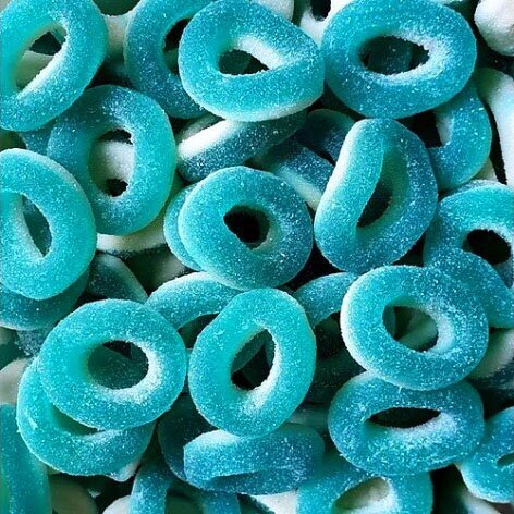 Anneaux framboise sucrés -100 grammes